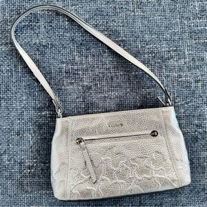 Tous Silver Textured leather Shoulder Bag